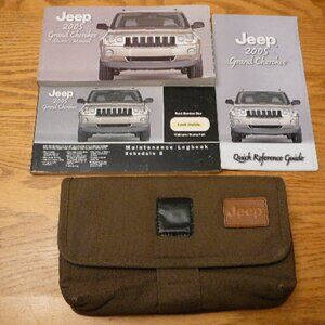 Jeep 2005 Grand Cherokee Owners Manual Maintenance Logbook Quick Reference Guide